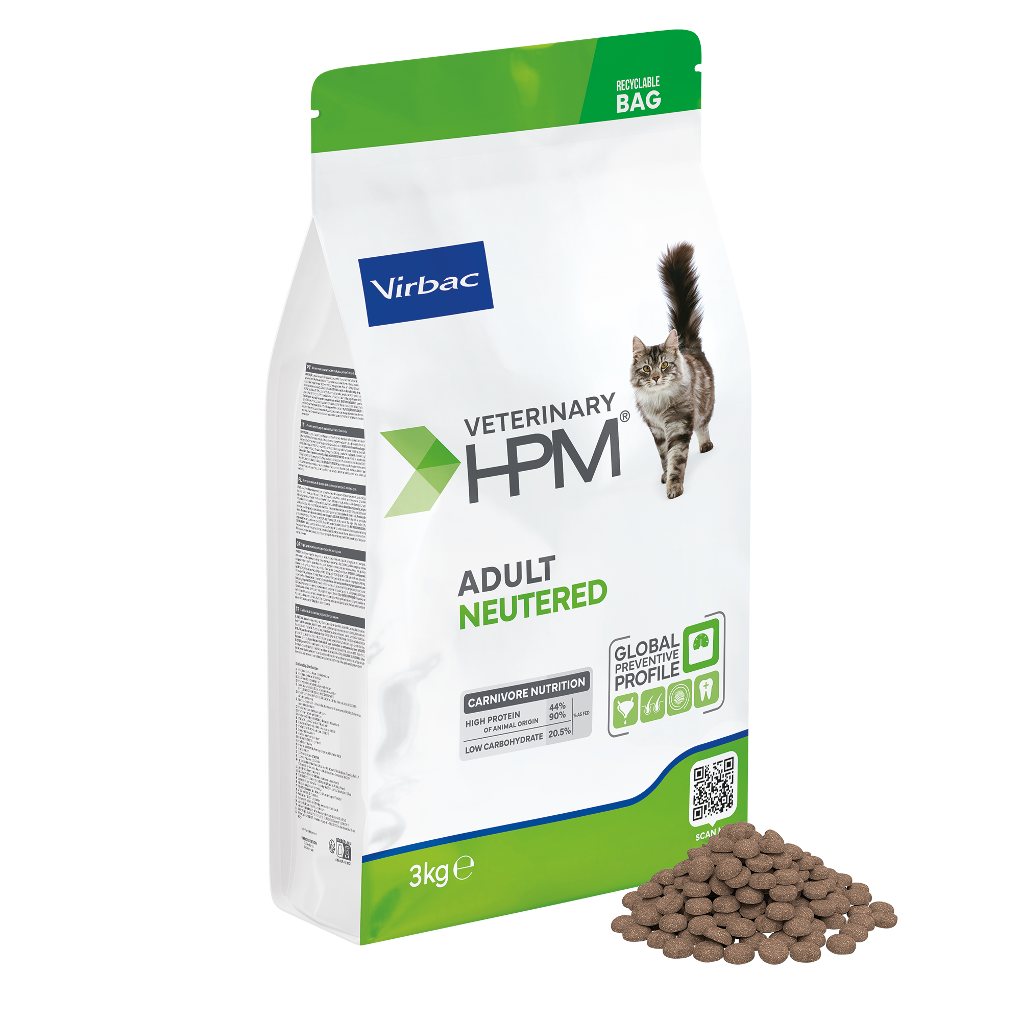 MASCOTAS VIRBAC HPM ADULT NEUTERED CAT 3 Kg MASCOTAS ALIMENTOS VET GATOS