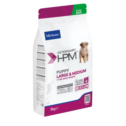VIRBAC HPM PUPPY DOG LARGE & MEDIUM – Desarrollo Optimo y Soporte Inmunitario – 3 kg