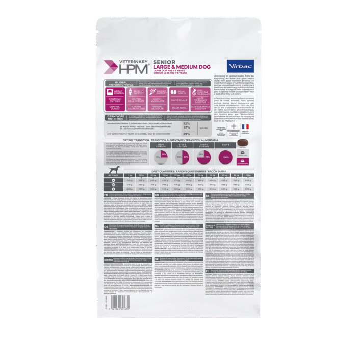 VIRBAC HPM SENIOR DOG LARGE & MEDIUM  Vitalidad, Protección Articular y Antioxidante 3 kg - Imagen 2