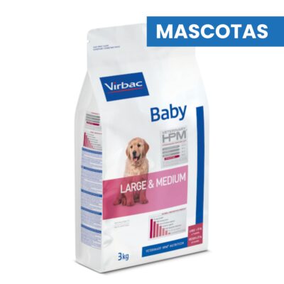 MASCOTAS VIRBAC HPM BABY DOG LARGE & MEDIUM – Desarrollo Optimo y Soporte Inmunitario  – 3 kg ALIMENTOS VET