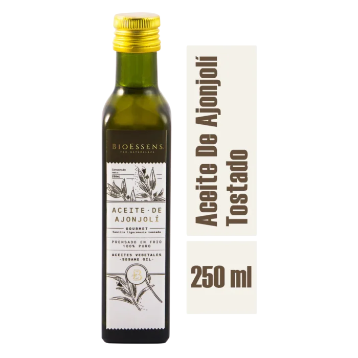 ACEITE AJONJOLI TOSTADO– Sabor Intenso y Nutricion Celular – BIO ESSENS – 250ml - Imagen 1