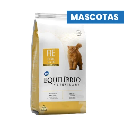 MASCOTAS EQUILIBRIO Alimento Veterinario Renal Felino – Fibras Solubles y Antioxidantes – Protección Renal y Urinaria – 2kg – ADM ADM