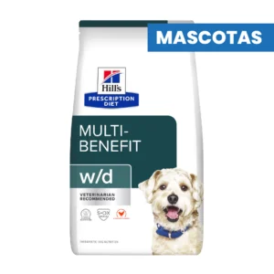 MASCOTAS HILL’S Prescription Diet – W/D MULTI-BENEFIT – Alimento Seco para Perros – Control de Glucosa, Peso y Transito Gastrointestinal – 1.5kg ALIMENTOS VET