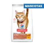 HILL'S SCIENCE DIET ADULT HAIRBALL CONTROL LIGHT - Control de Bolas de Pelo y Control de Peso - DRY FOOD - Fibra Natural, Bajas Calorias, Musculos Magros - 3.2kg