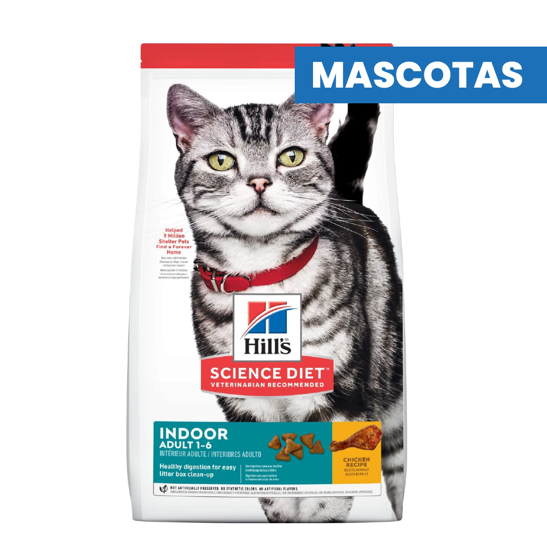 MASCOTAS HILL’S SCIENCE DIET ADULT INDOOR – Nutricion Ideal para Gatos de Interior – DRY FOOD – Musculo Magro, Digestion Saludable, Control de Desechos – 1.58kg ALIMENTOS VET HILL'S SCIENCE DIET ADULT INDOOR - Nutricion Ideal para Gatos de Interior - DRY FOOD - Musculo Magro, Digestion Saludable, Control de Desechos - 1.58kg - Imagen 1