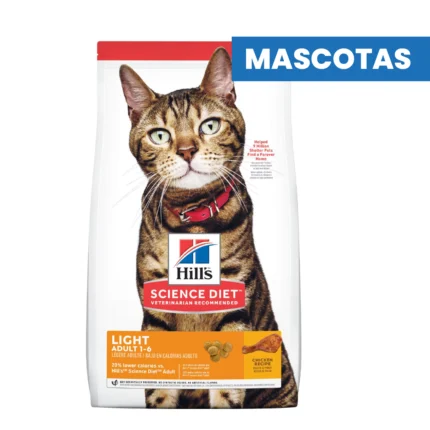 HILL'S SCIENCE DIET ADULT LIGHT - Bajo en Calorias para Control de Peso - DRY FOOD - Calorias Reducidas, L-carnitina, Pelaje saludable - 1.81kg