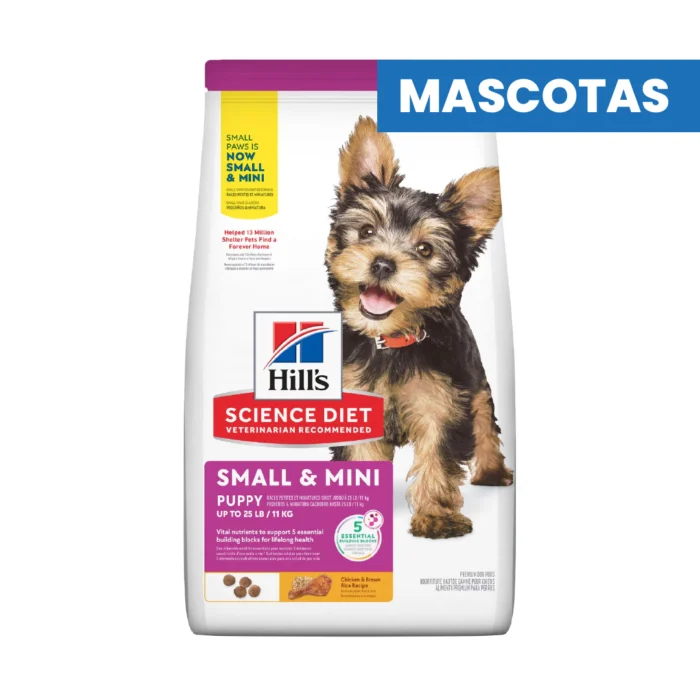 HILL'S - Puppy Small & Mini - Facil Digestion, Fibras Prebioticas - Apoya Cerebro, Microbioma y Estomagos Delicados - 2.04kg - Imagen 1