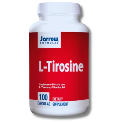 BIENESTAR Y NUTRICION L-TIROSINE – Aminoacido para Funcion Cognitiva y Estres – JARROW FORMULAS – 100 CAPS AUMENTO DE RENDIMIENTO