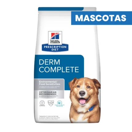 HILL'S Prescription Diet - DERM COMPLETE - Alimento Seco para Perros - Arroz y Huevo - Control de Alergias Alimentarias y Ambientales con Alivio Visible de la Piel - 2.94kg