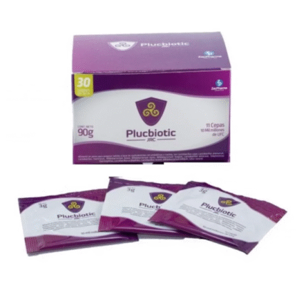 BIENESTAR Y NUTRICION STEVIA GOLD – Endulzante liquido con vitamina C sin calorias – ZAC PHARMA – Gotero x 30 mL ALIMENTACIÓN SALUDABLE PLUCBIOTIC – Restablece equilibrio de la microbiota multicepa – ZAC PHARMA SAS – Caja x 30 sachet 3g