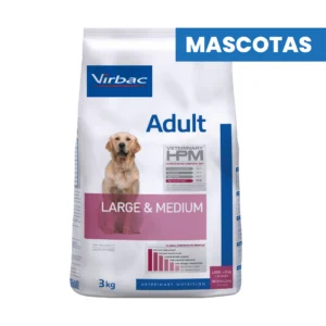 MASCOTAS VIRBAC HPM ADULT DOG LARGE & MEDIUM,  Soporte Articular y Cutaneo – 3 kg MASCOTAS ALIMENTOS VET