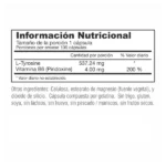 L-TIROSINE – Aminoacido para Funcion Cognitiva y Estres – JARROW FORMULAS – 100 CAPS - Imagen 2