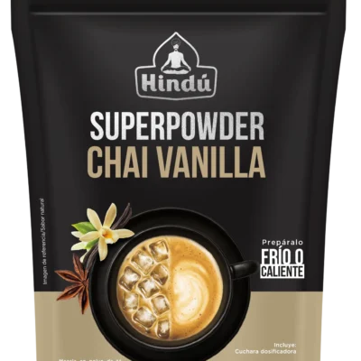 ALIMENTOS Y BEBIDAS Superpowder Chai Vanilla – Mezcla en Polvo de Té Negro con Especias y Sabor a Vainilla – Hindú – 100 g CHÍA