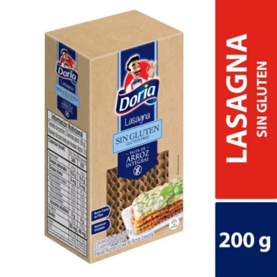 ALIMENTOS Y BEBIDAS Pasta Doria Lasagna Gluten Free – DORIA –  200 g DORIA