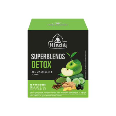 ALIMENTOS Y BEBIDAS SUPERBLENDS DETOX (Caja X 10 Sobres) HINDÚ HINDU