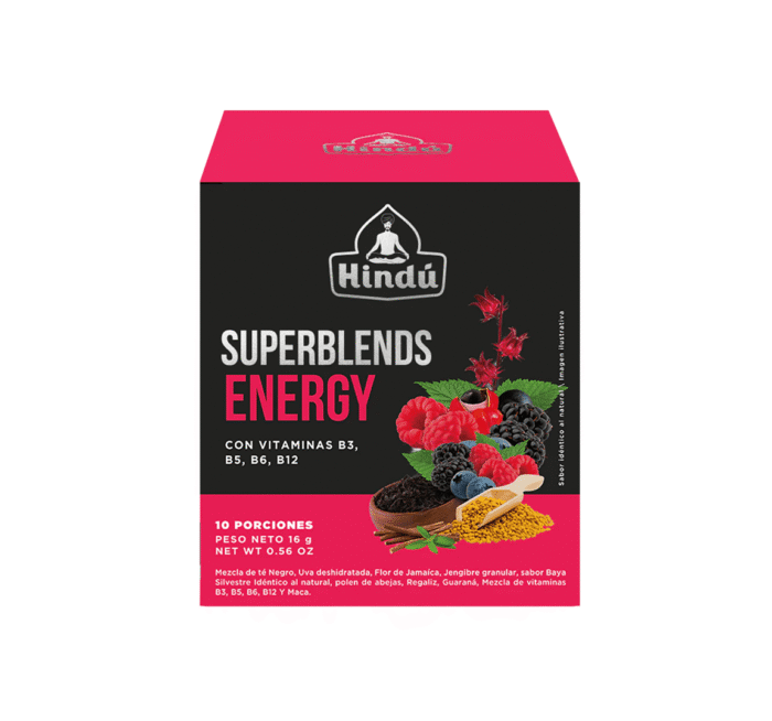 SUPERBLENDS ENERGY (Caja X 10 Sobres) HINDÚ - Imagen 1