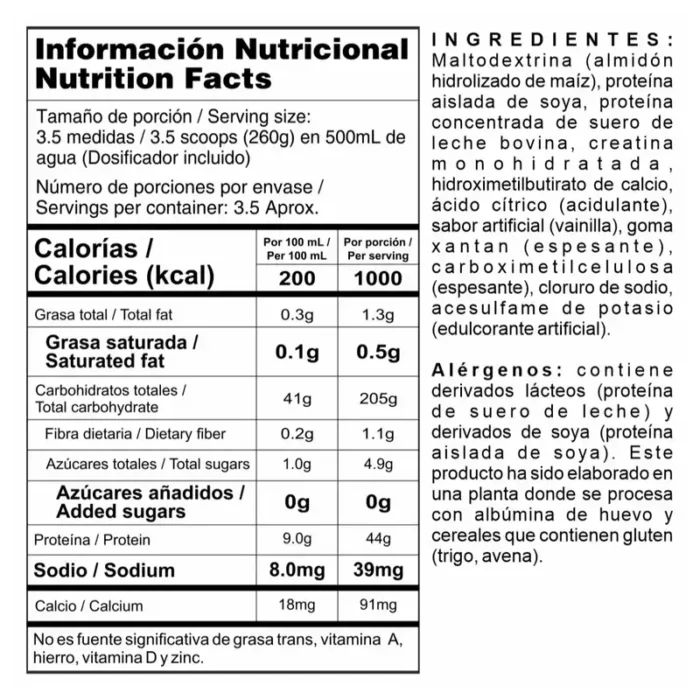 MEGAPLEX CREATINE POWER (Bolsa x 2.3 lb) NUTRAMERICAN - Imagen 2