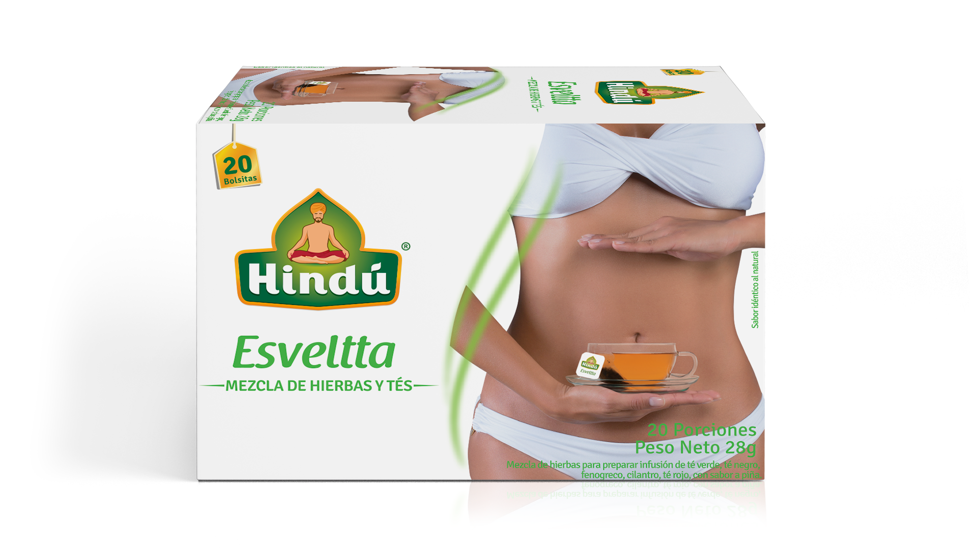 ALIMENTOS Y BEBIDAS ESVELTTA MEZCLA DE HIERBAS Y TÉS – HINDÚ- 20 SOBRES HINDU
