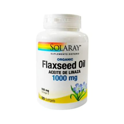FLAXSEED OIL ORGÁNICO x 99 Capsulas de 1000 mg - SOLARAY