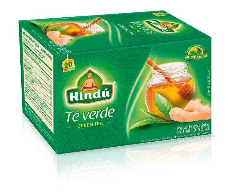 ALIMENTOS Y BEBIDAS TÉ VERDE JENGIBRE-MIEL x 20 HINDU ALIMENTOS Y BEBIDAS
