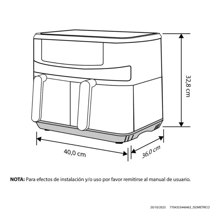 Freidora Doble Canasta - 8 Litros - HACEB - Imagen 4