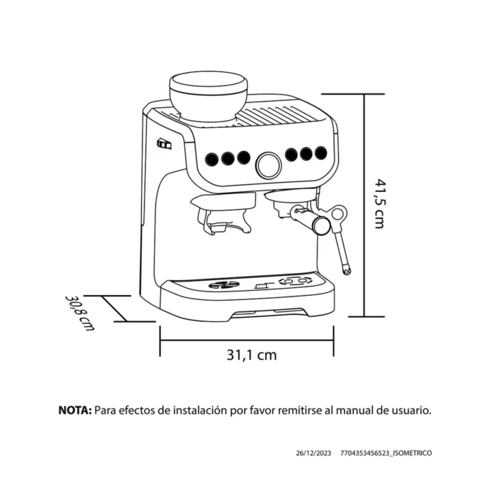 CAFE ESPRESSO/MOLINO HACEB INOX - 2 Litros - HACEB - Imagen 3