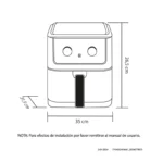 Freidora de aire Inox Negra - 6 litros - HACEB - Imagen 3