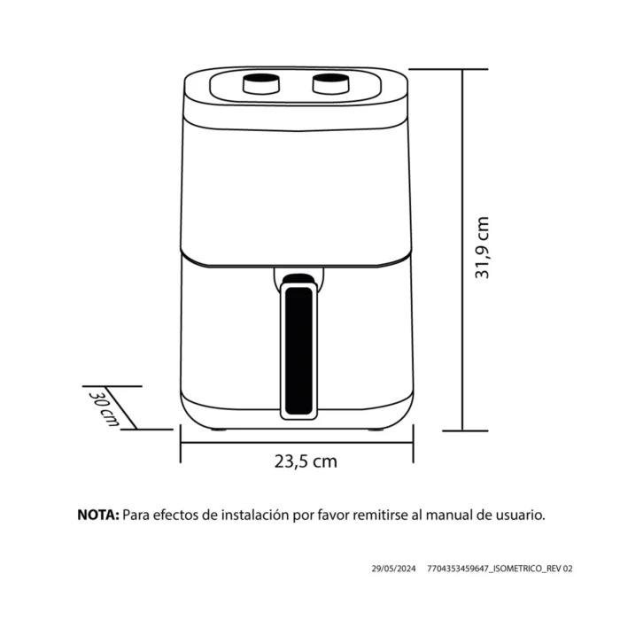 FREIDORA AIRE - 4.2 L - HACEB - Imagen 5